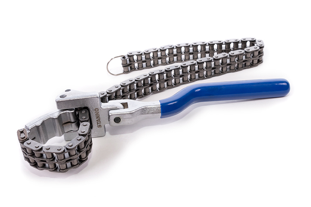 Съемник масляных фильтров цепной с поворотной ручкой, 60-160 мм STANKO ST125
