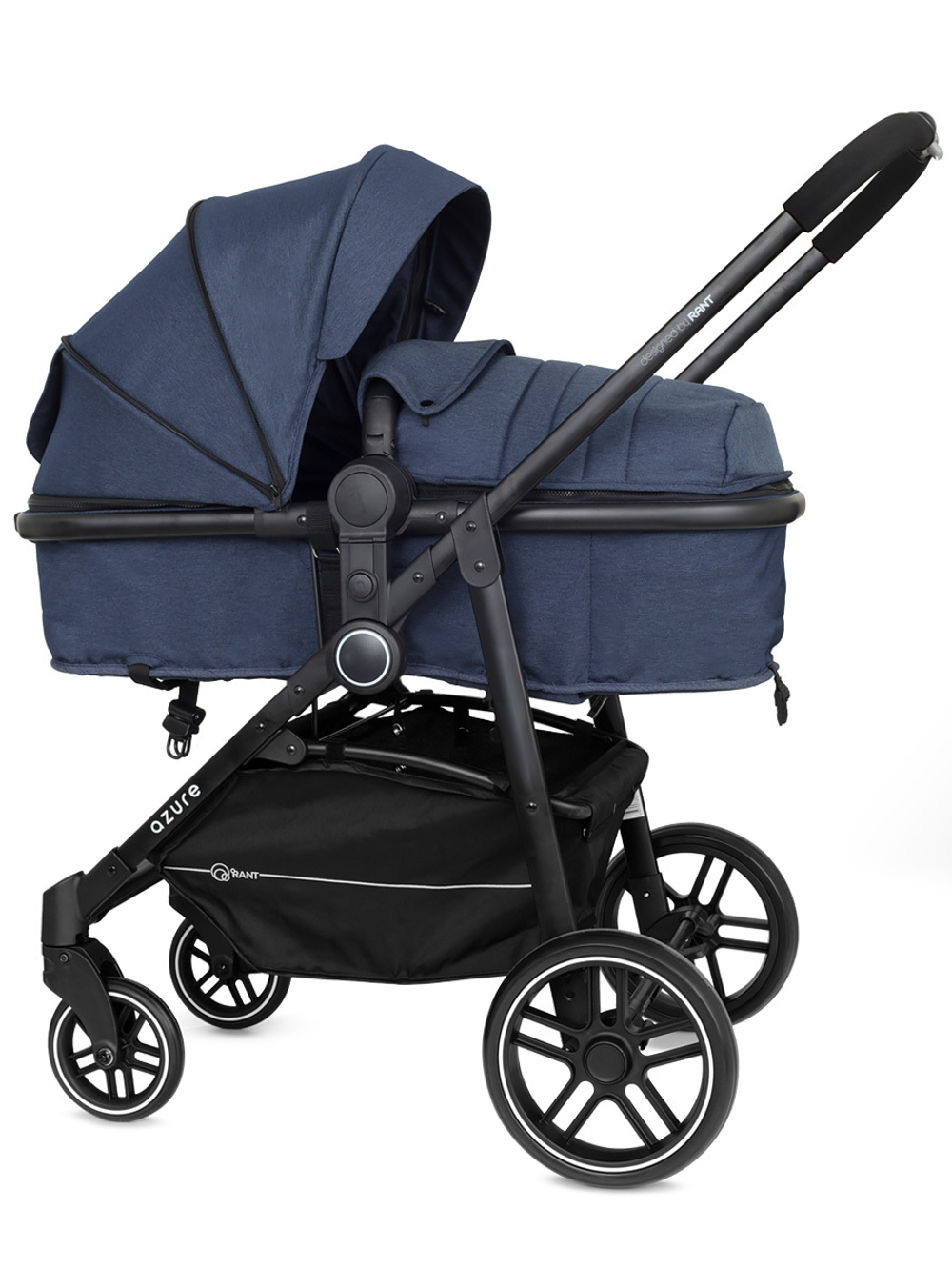 Коляска детская 2-в-1 "AZURE Trends" RA147 alu. Blue