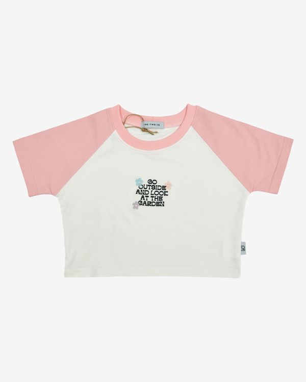 Топ Raglan Crop Duo Tofu & Crystal Rose - фото 1
