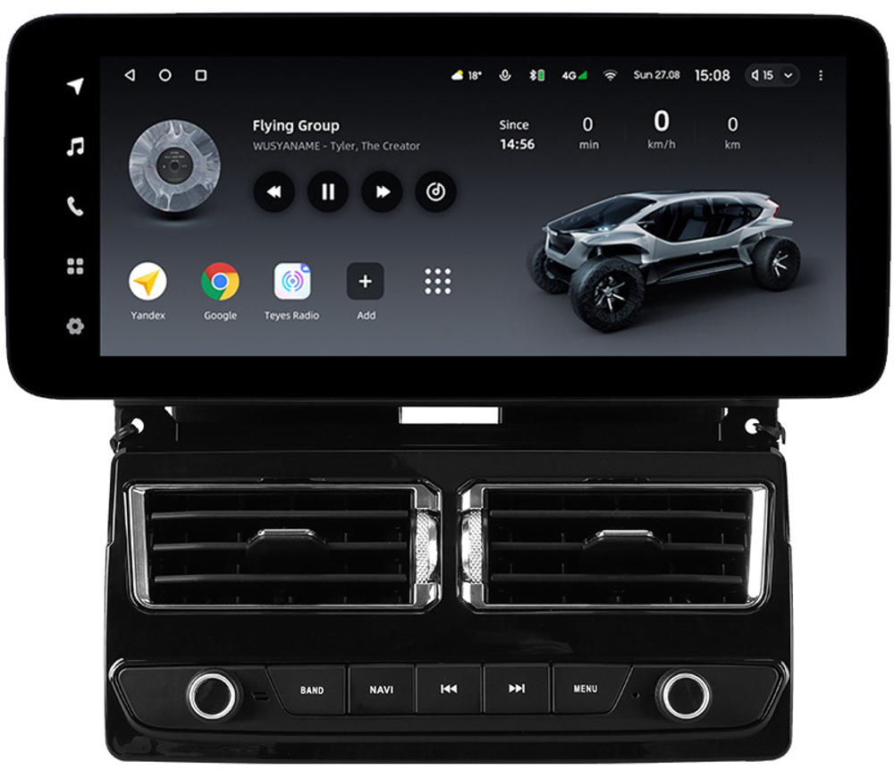 Магнитола для BMW 3 E46 1998-2004 (все комплектации) - Teyes LUX ONE ROUND (рамка с кнопками и крутилками) - монитор 12.3" 2K QLED на Android 10, CarPlay, 4G SIM-слот