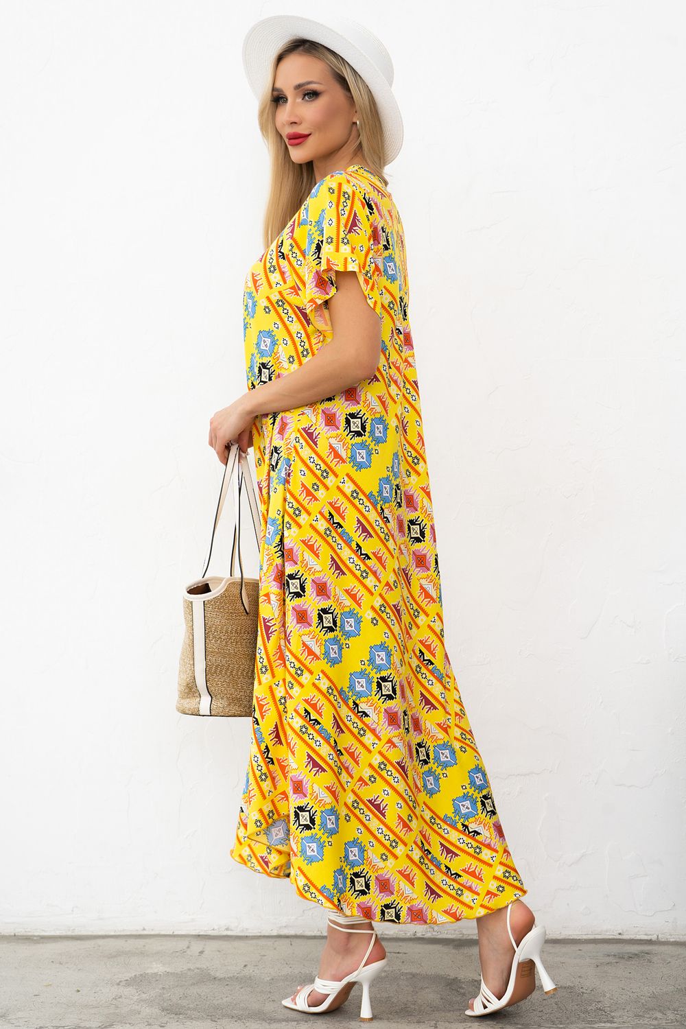 Платье Магия лета (желтый/орнамент) Р11-867/17 Nikol