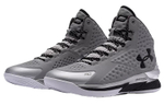 Under Armour Curry 1 Curry RFLCT round head comfortable EVA non-slip wear-resistant breathable high-top actual combat basketball shoes men's metallic silver