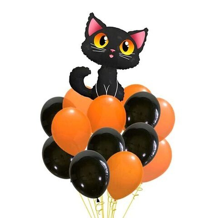 Композиция из шаров Черная кошка