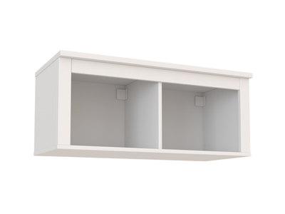 Полка навеснаяя САГА 2 секции белая