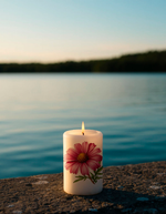 Трансфер переводной - декаль для свечей и гипса цветочки 016 А5