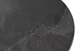 "Колумбия" журнальный стол из HPL круглый Ø40 H55, каркас из алюминия темно-серый (RAL 7024), цвет столешницы "серый гранит"