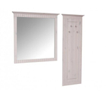 Вешалка настенная, 47х125, Неаполь, для одежды, в прихожую, из массива дерева, белый, 2 шт., Dipriz