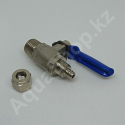 Вентиль шаровый BV-01, BV-2BC 1/4"(f) x 1/4"(НР) мет.