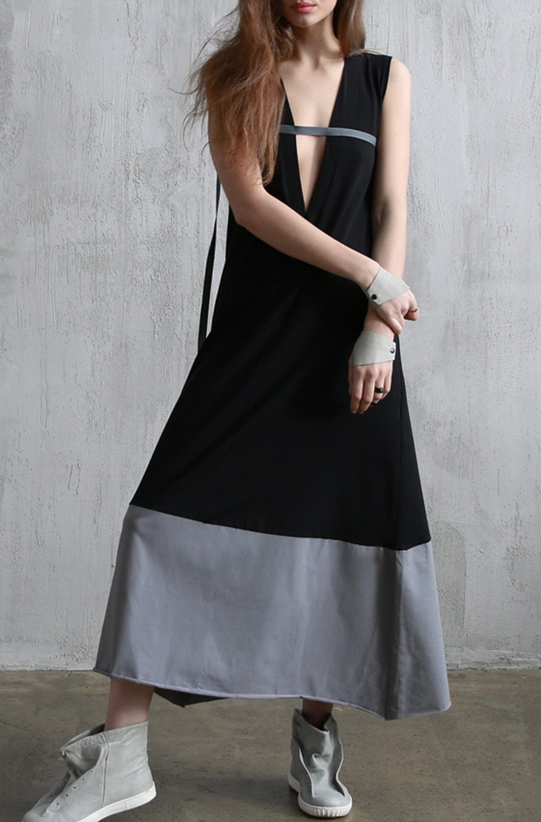 Платье "Ameli Cut Black Cotton"