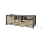 Тумба ТВ Гостиная Амели (дуб юкон/дуб юкон; бетон темный)