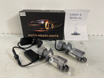 Светодиодные (H4, белый и желтый) лампы Lenses AHL H4 6000lm 30W, линзы (AK82, серебристая) 0.6 кг 20х14х6