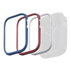 Набор из 3 вставок для чехла Uniq Moduo для Apple Watch 45/44 mm, синий/красный/белый (Blue/Red/White) (45MM-3IN1MDBUN)