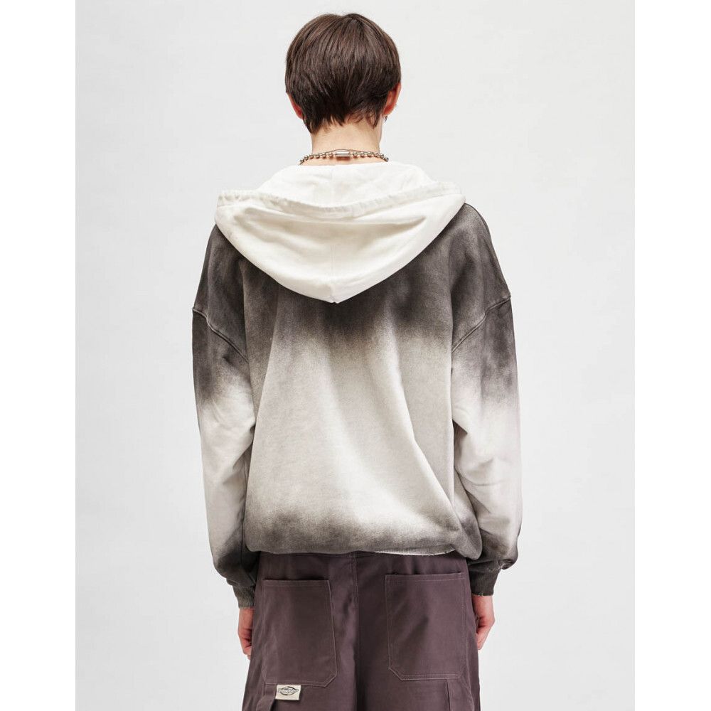 Худи SoWhat? Zip OPM тай-дай белый / серый