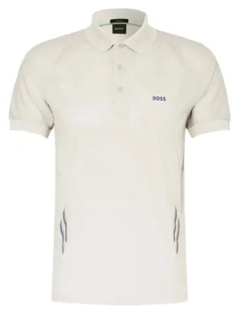 Мужское теннисное поло BOSS Piraq Active Slim Fit Polo Shirt - light beige