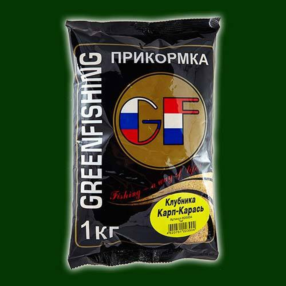 Прикормка GF 1кг КАРП/КАРАСЬ Клубника