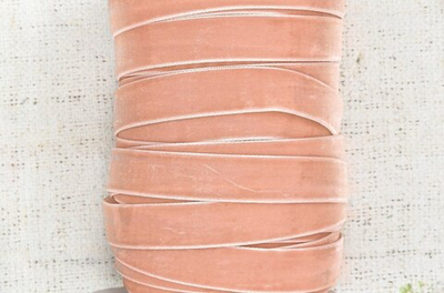 Лента бархатная, ш. 2 см, персиковый