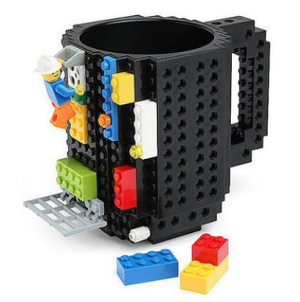 281001.2 Кружка "ЛЕГО" h=13см, d=10см, пластик черный