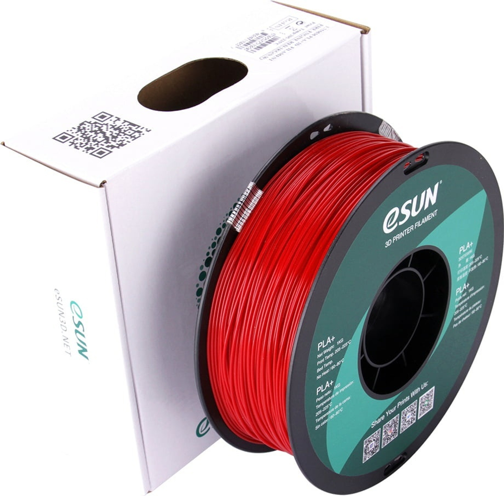 ПЛАСТИК ДЛЯ 3D ПРИНТЕРОВ ESUN PLA+ FIRE ENGINE RED/1.75MM/1KG/ROLL (PLA+175FR1)