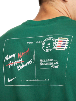 Футболка мужская теннисная Nike Court Dri-Fit Tee NYC Postcard - gorge green