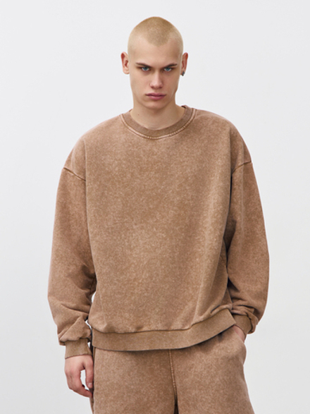 Cвитшот garment dyed (бежевый)