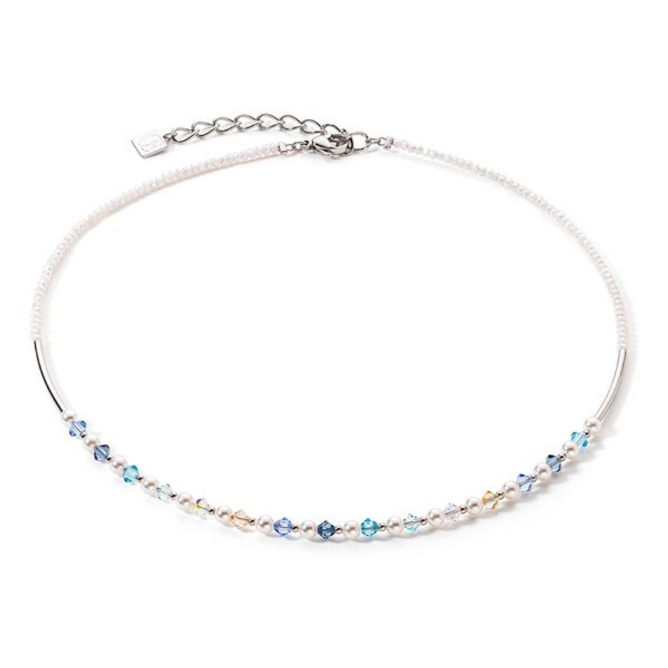 Колье Coeur de Lion Princess Light Blue 6022/10-0720 цвет голубой, белый, серебряный