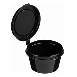Соусник с крышкой 50 мл, чёрный, d=60 мм (1200 шт.)