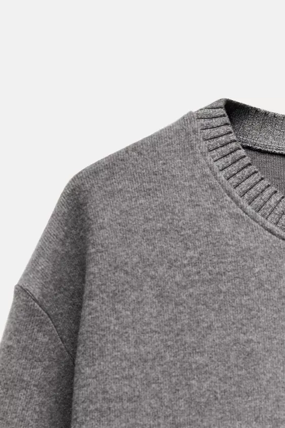 ZARA МЯГКИЙ СВИТЕР, АНТРАЦИТОВО-СЕРЫЙ