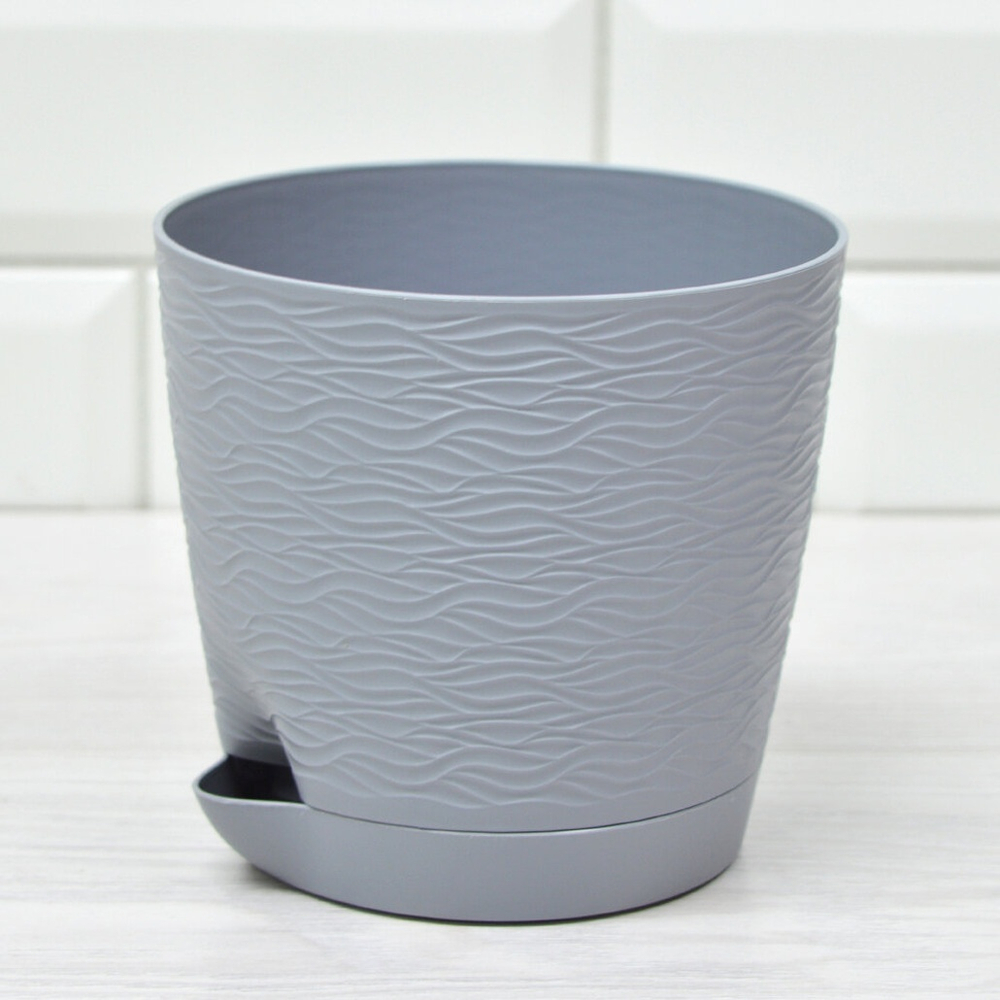 Кашпо Блюз 1,5л, серый жемчуг