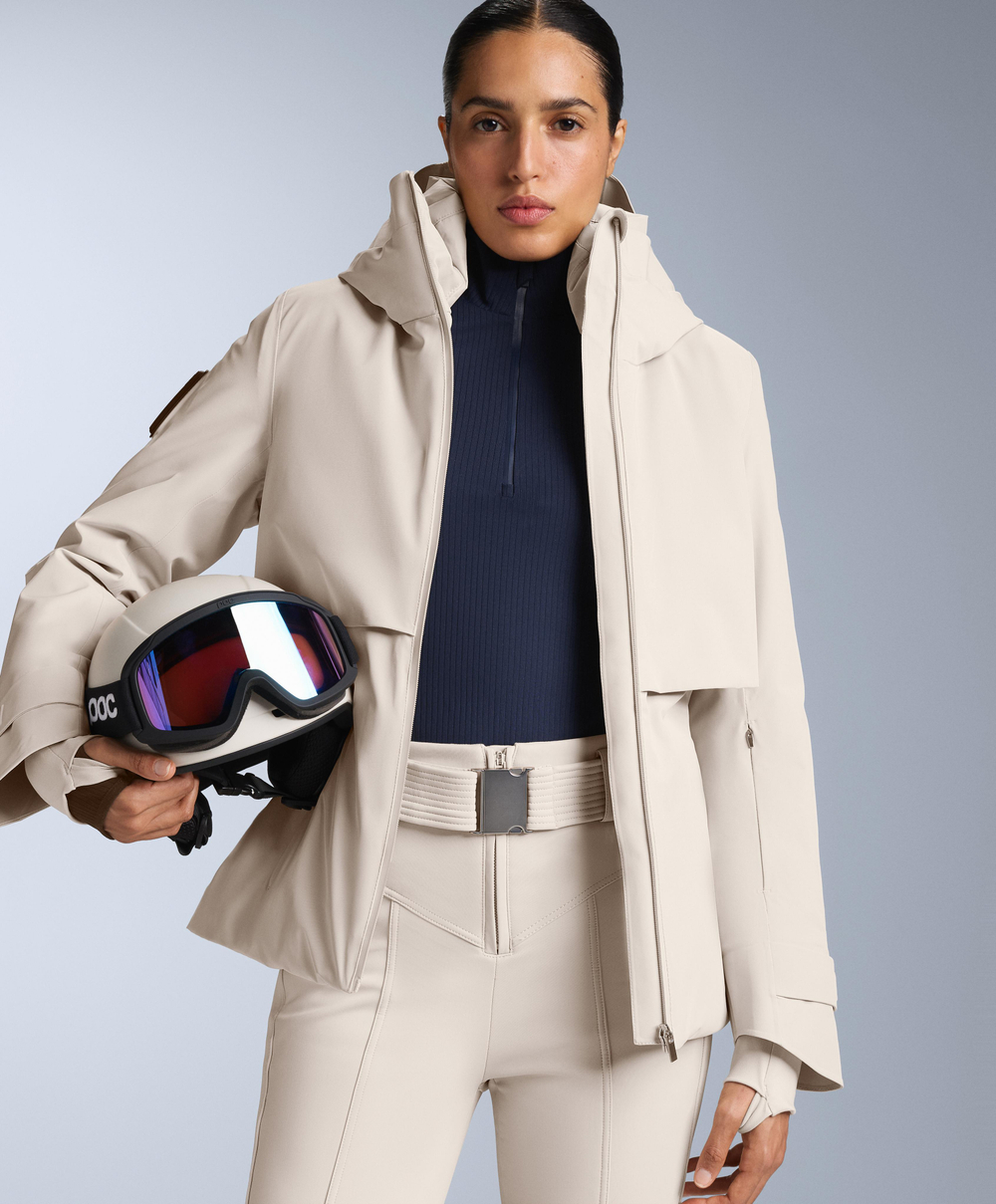 Oysho Термофутболка с застёжкой-молнией на половину длины, синий