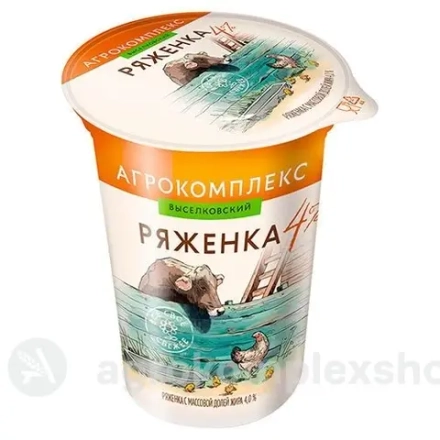 Ряженка 4% "Агрокомплекс" 300гр стакан