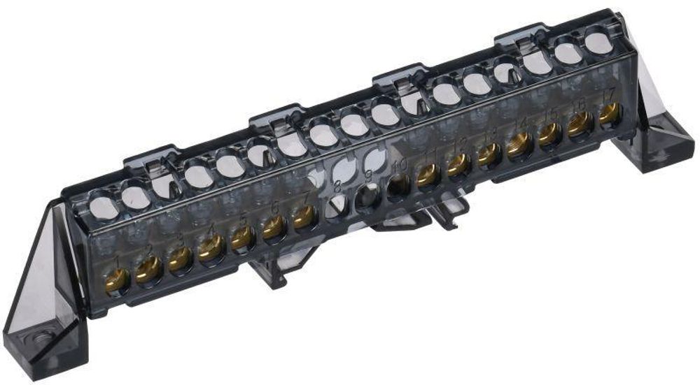 Шина нулевая N в комб. изол. &quot;Стойка&quot; 6х9-7+7-Ч TEKFOR IEK TF-NN10-77-DP-K02