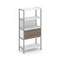 Shelf System Односекционный стеллаж четырехярусный с ящиками SN.STM-412 Белый/Вяз Благородный/Металл