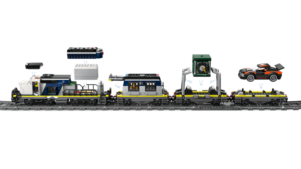 Конструктор LEGO City Ограбление полицейского поезда 60508 | LEGO City Police Train Heist набор 1313 деталей | 7+