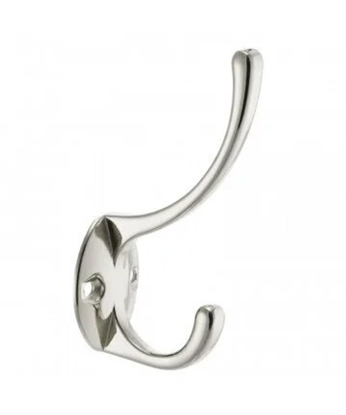 Крючок двойной маленький хром