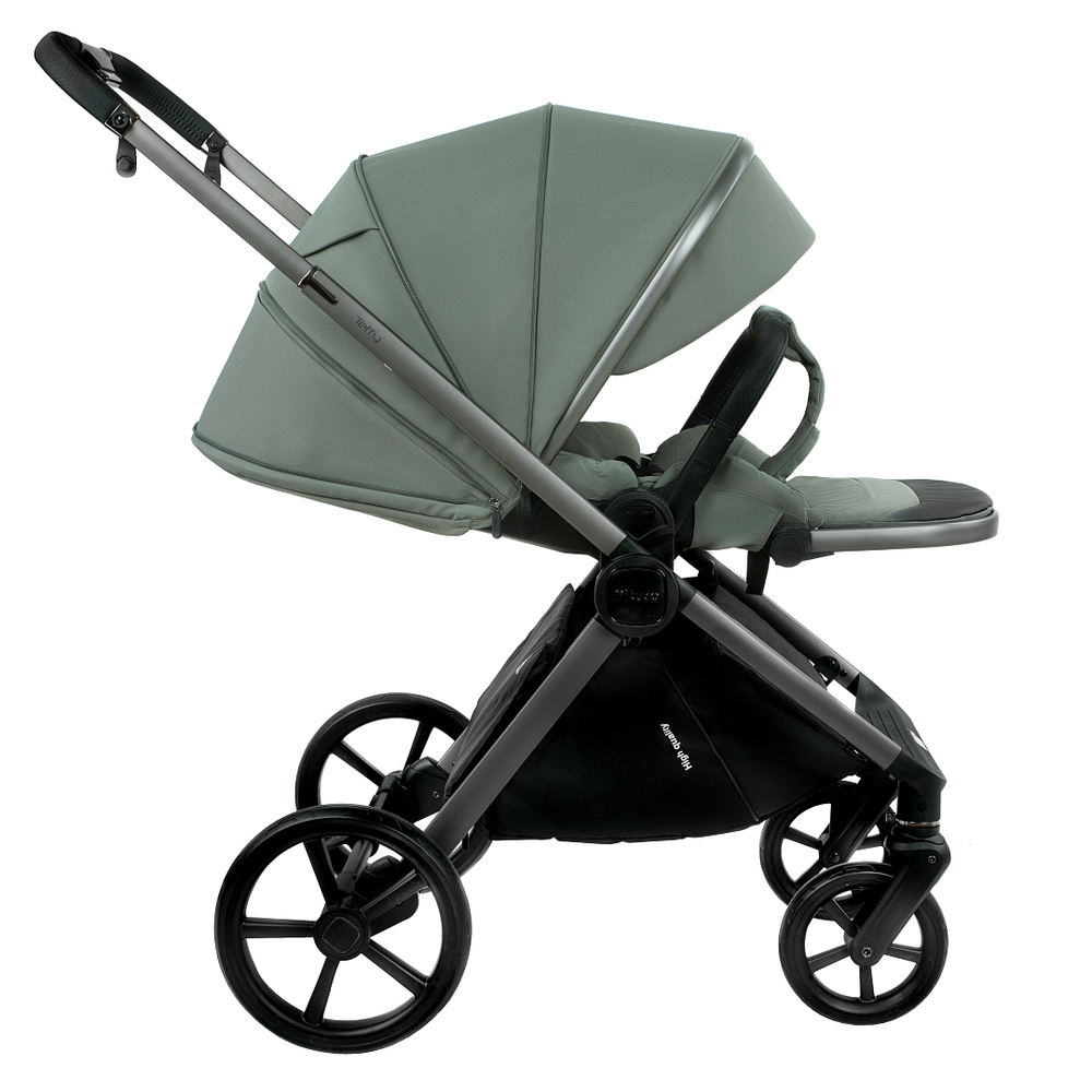 Коляска 2 в 1 Pituso Teffy Sage Green шасси Graphite