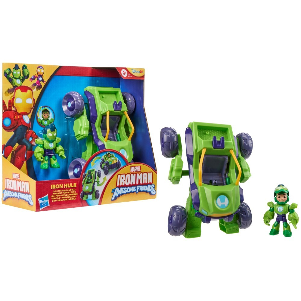Hasbro Железный человек и суперкоманда - Мех 2в1 IRON HULK + фигурка G1475