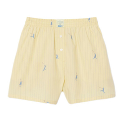 Женские теннисные шорты Lacoste Cotton Poplin Boxer - yellow/blue
