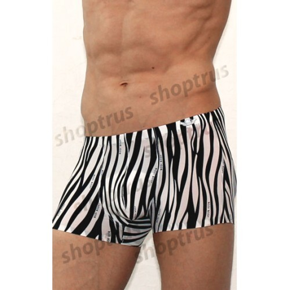 Мужские трусы боксеры с принтом "зебра" BANI