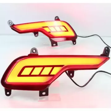 Светодиодные вставки в задний бампер Хендай Санта Фе IX45 V3 Type