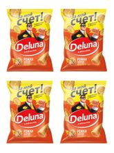 Кукурузные снеки Deluna Рожки со вкусом Чили Тако 85 г x 4 шт