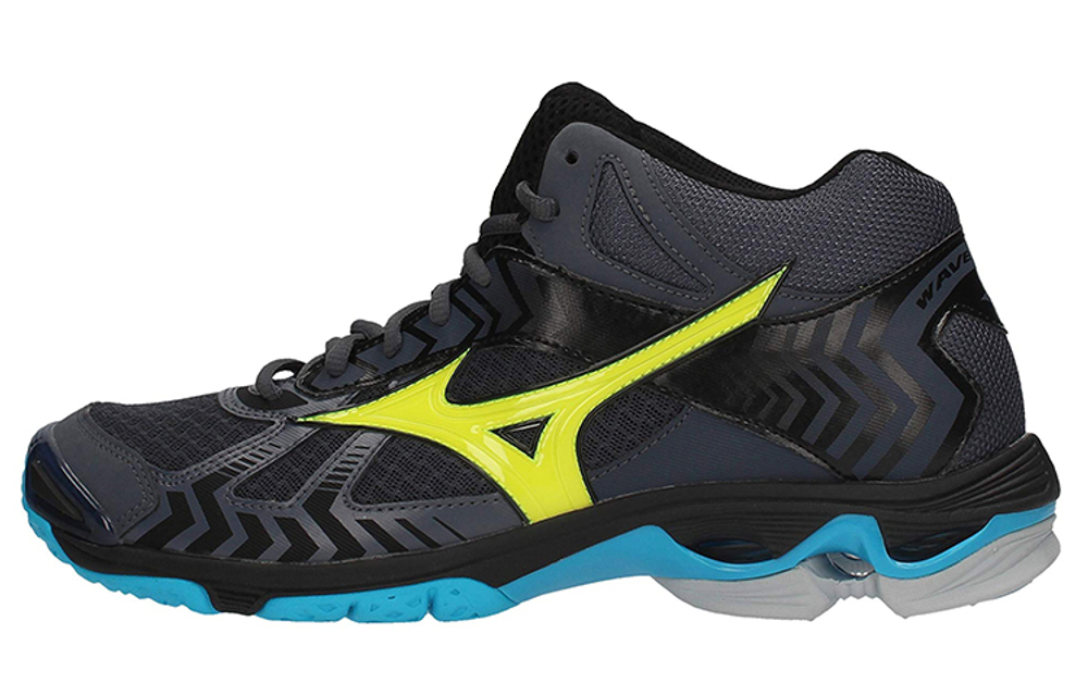 Mizuno Volley Volleyball Shoes Men"s Mid top Black/Yellow