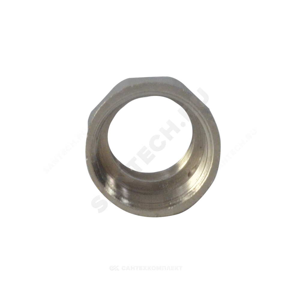 Муфта латунь никель переходная Ду 15х10 (1/2"х3/8") ВР/ВР RTP (РосТурПласт) 25170