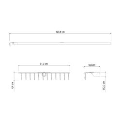 Грабли Tramontina 77110624 садовые с прямыми зубцами рукоятка 120 см эвкалипт | Tramontina