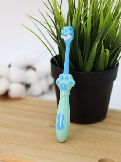 Зубная щётка для взрослых iLikeGift "Lil Paw", blue