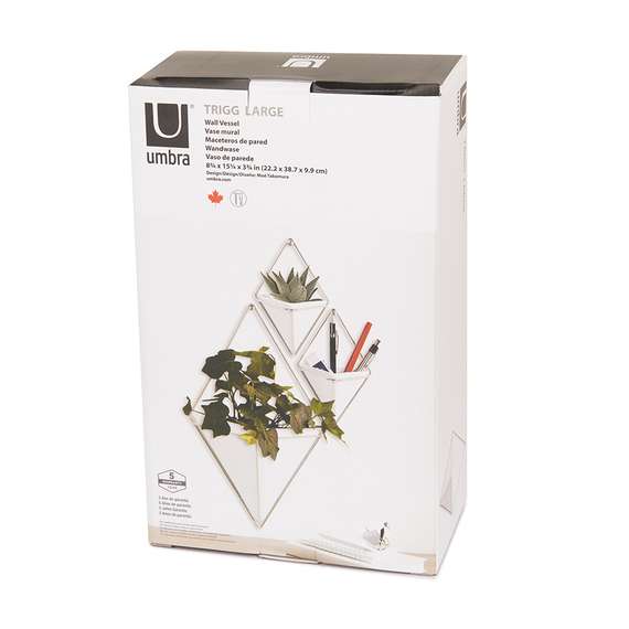 Декор для стен Trigg большой белый-латунь