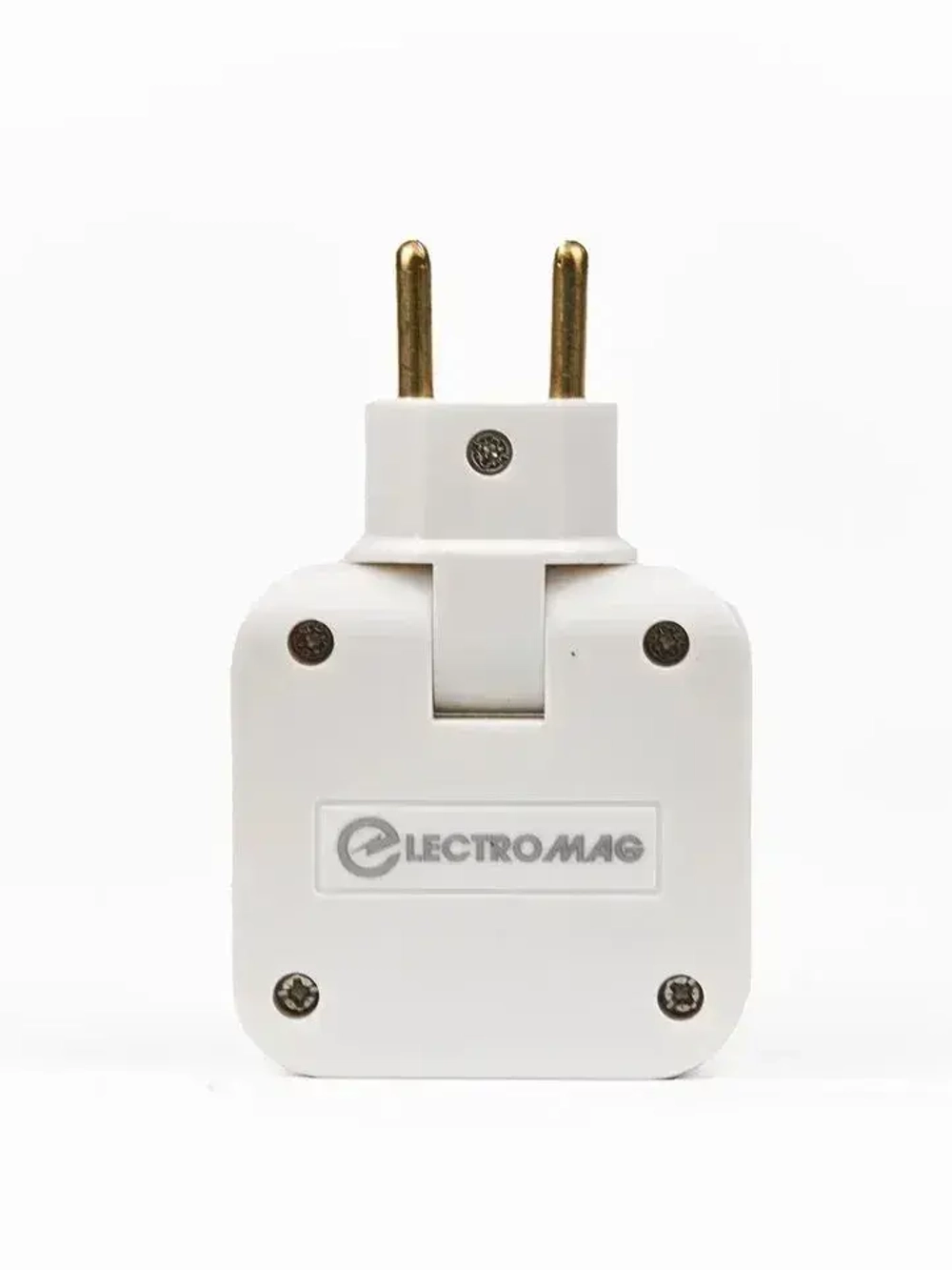 Тройник для розетки плоский с usb 2,0 усиленный поворотный разветвитель электрический на 16А ElectroMag