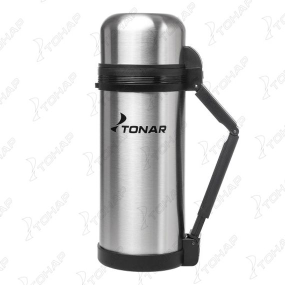 Термос TONAR 1500ML HS.TM-012 (дополн.пласт.чашка, скл.ручка, ремень)