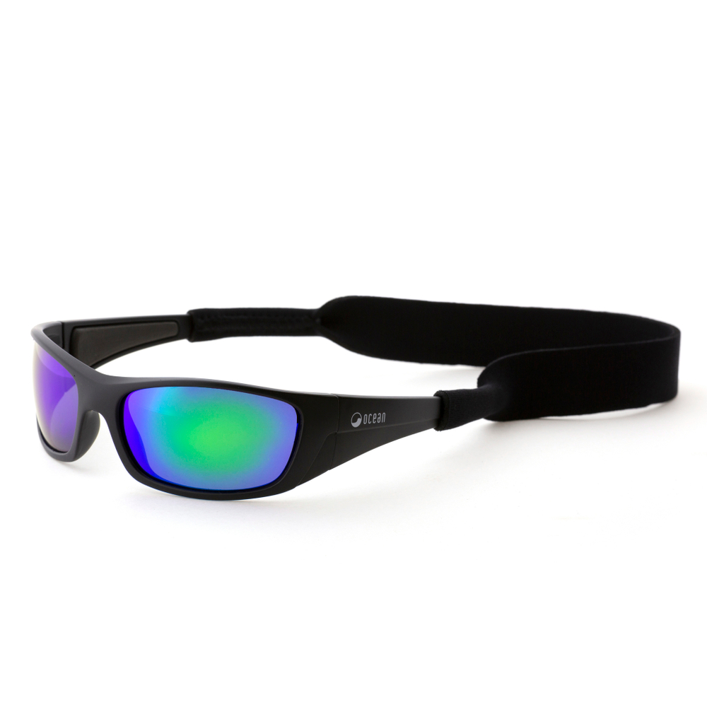 Спортивные очки OCEAN Bermuda Matt Black / Revo Green Polarized lenses