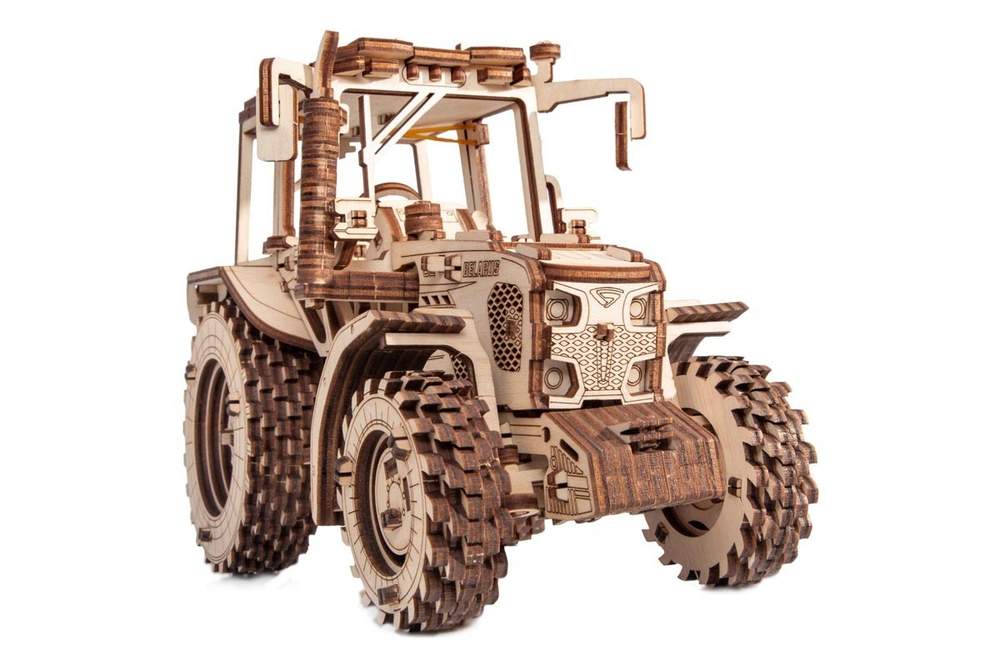 Трактор Беларус-82 от EWA - Деревянный конструктор, сборная модель, механический 3D пазл