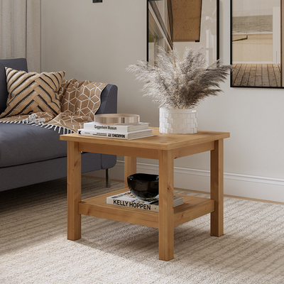 Журнальный стол Хемнэс/Кымор, 55х55х46см, светло-коричневый